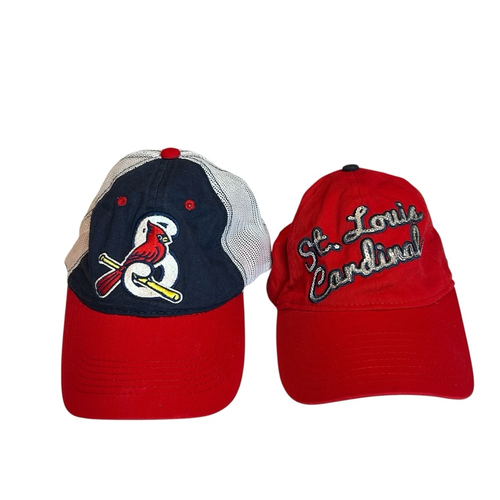 St. Louis Cardinals Baseball Hat Duo – Unisex Fan Bundle Sequins